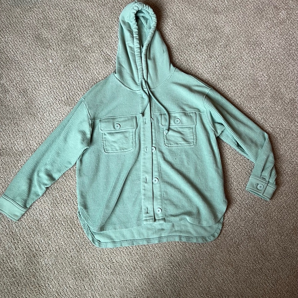 Mint Green Hooded Jacket